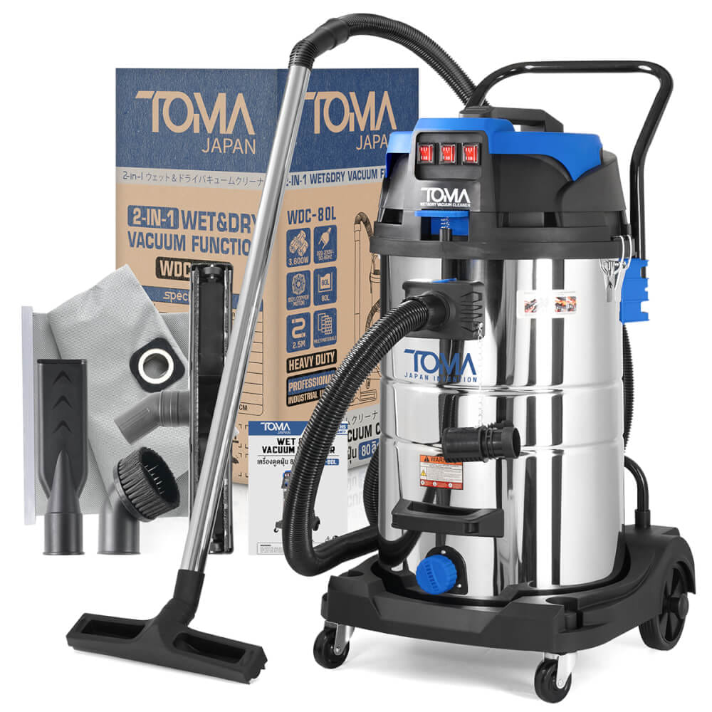 เครื่องดูดฝุ่น TOMA JAPAN รุ่น WDC-80L 80 ลิตร 3,600 วัตต์_8